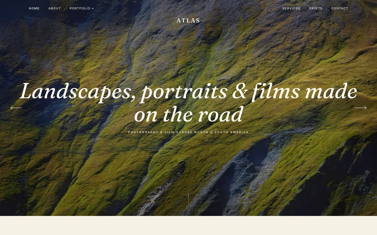 Atlas website template preview