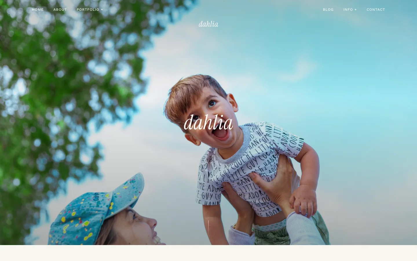 Dahlia website template preview