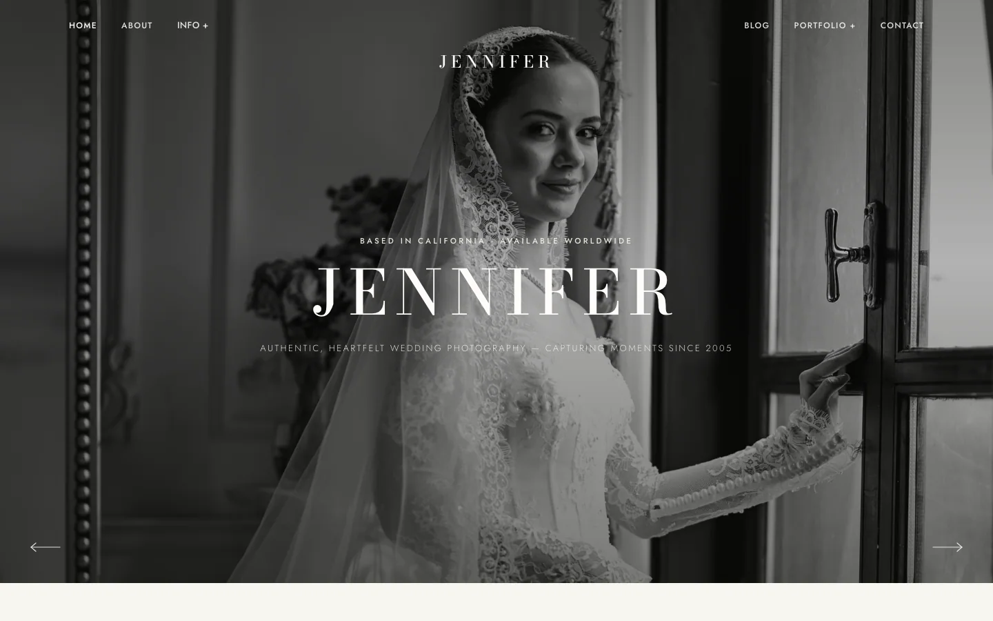 Jennifer website template preview